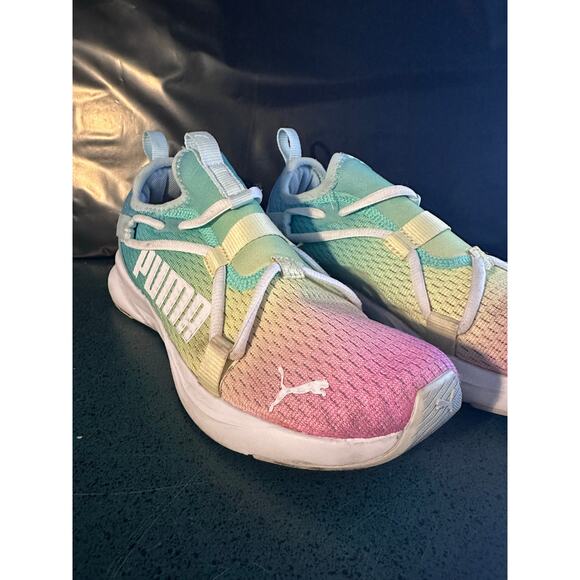 Puma Softride Rift Slip On Sneaker Rainbow/White -/Wmns 6 C Causal Walking Run - Picture 6 of 6